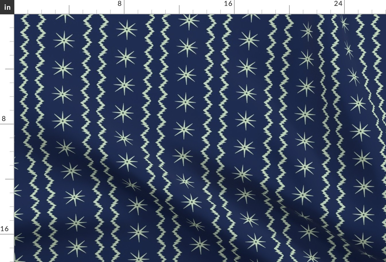 Smallest Scale STARS AND STRIPES COBALT AND SOFT GREEN