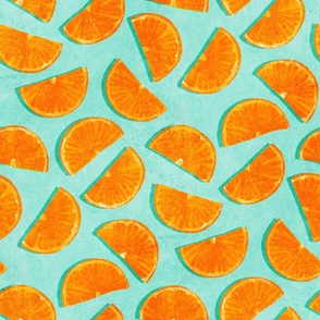 Bright and Colourful Orange Slices Large Scale