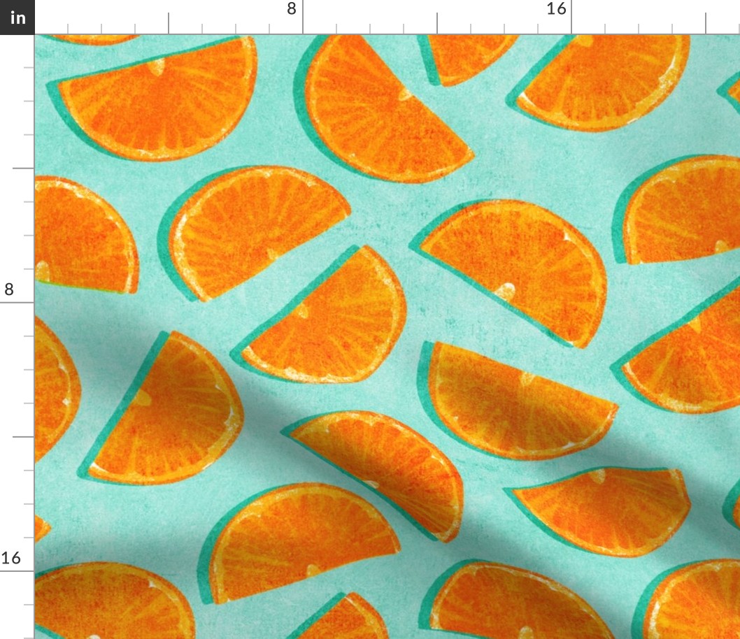 Bright and Colourful Orange Slices Large Scale