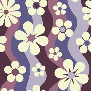 Retro Flowers - Purples