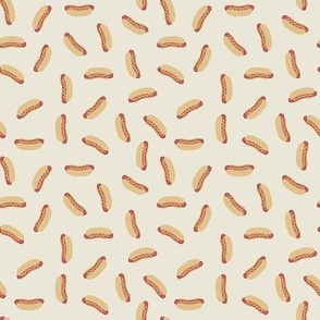Hot Dogs - Ecru, Small Scale