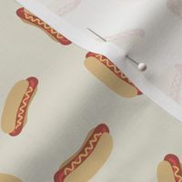 Hot Dogs - Ecru, Medium Scale
