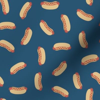 Hot Dogs - Navy Blue, Medium Scale