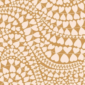 Heart Fern Garland in Gold and Cream Shades - Wedding Decor / Large / Eva Matise