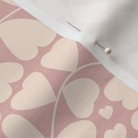 Heart Fern Garland in Antique Light Pink and Cream Shades - Wedding Decor / Large / Eva Matise