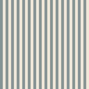 (Small) Awning Beach Stripes  - Vintage Dark Dusty Silver Blue Grey
