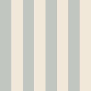 (Large) Awning Beach Stripes  - Vintage Light Dusty Silver Blue Grey