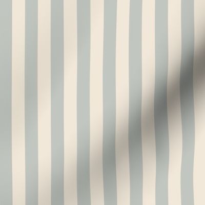 (Medium) Awning Beach Stripes - Vintage Light Dusty Silver Blue Grey