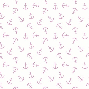 Pink coastal anchors, tossed