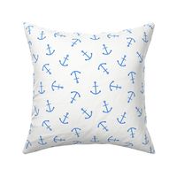 Blue coastal anchors, tossed