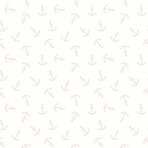 Baby pink  coastal anchors, tossed