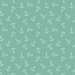 (S) Jade green anchors, tossed