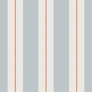 Coastal Classic: Summer Freshness and Seaside Vibes - orange and pale blue stripes L