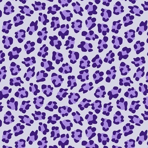 Purple Leopard on Gray