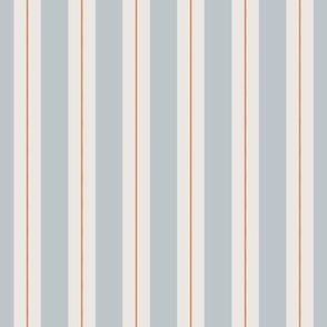 Coastal Classic: Summer Freshness and Seaside Vibes - orange pale blue stripes M