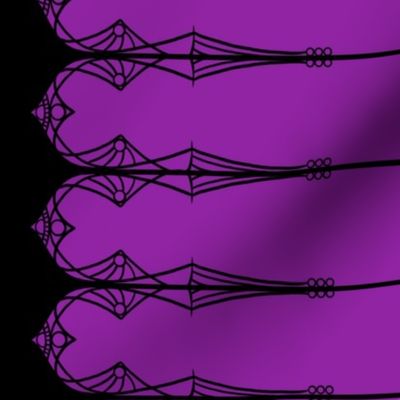 Stained Glass Border Print: Purple