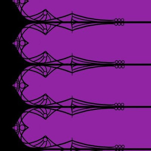 Stained Glass Border Print: Purple