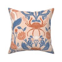 Jumbo Pelican Crab Arts and Crafts (Peach and Blue)(24")