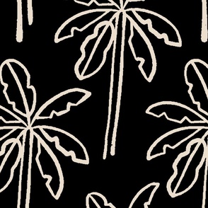 Tropical Palm Trees | Medium Scale | Pure Black, Off White