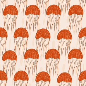 Vintage Jellyfish Echoes: Nautical Blend, Large 