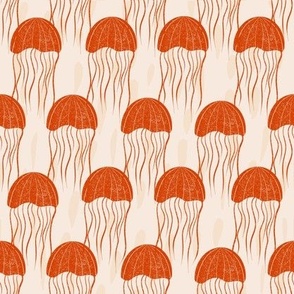 Vintage Jellyfish Echoes: Nautical Blend, Medium 