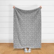 Gray Geometric Swirl Texture Fabric 