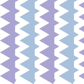 Lilac And Sky Blue Zigzag