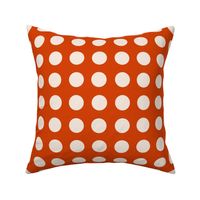 Vintage Polka Dot Symphony: Nautical Blend, Red, Beige, Medium