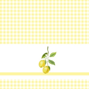 vintage yellow gingham lemon