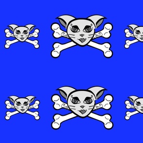 Bangles the Cat Pirate Crossbones [blue]