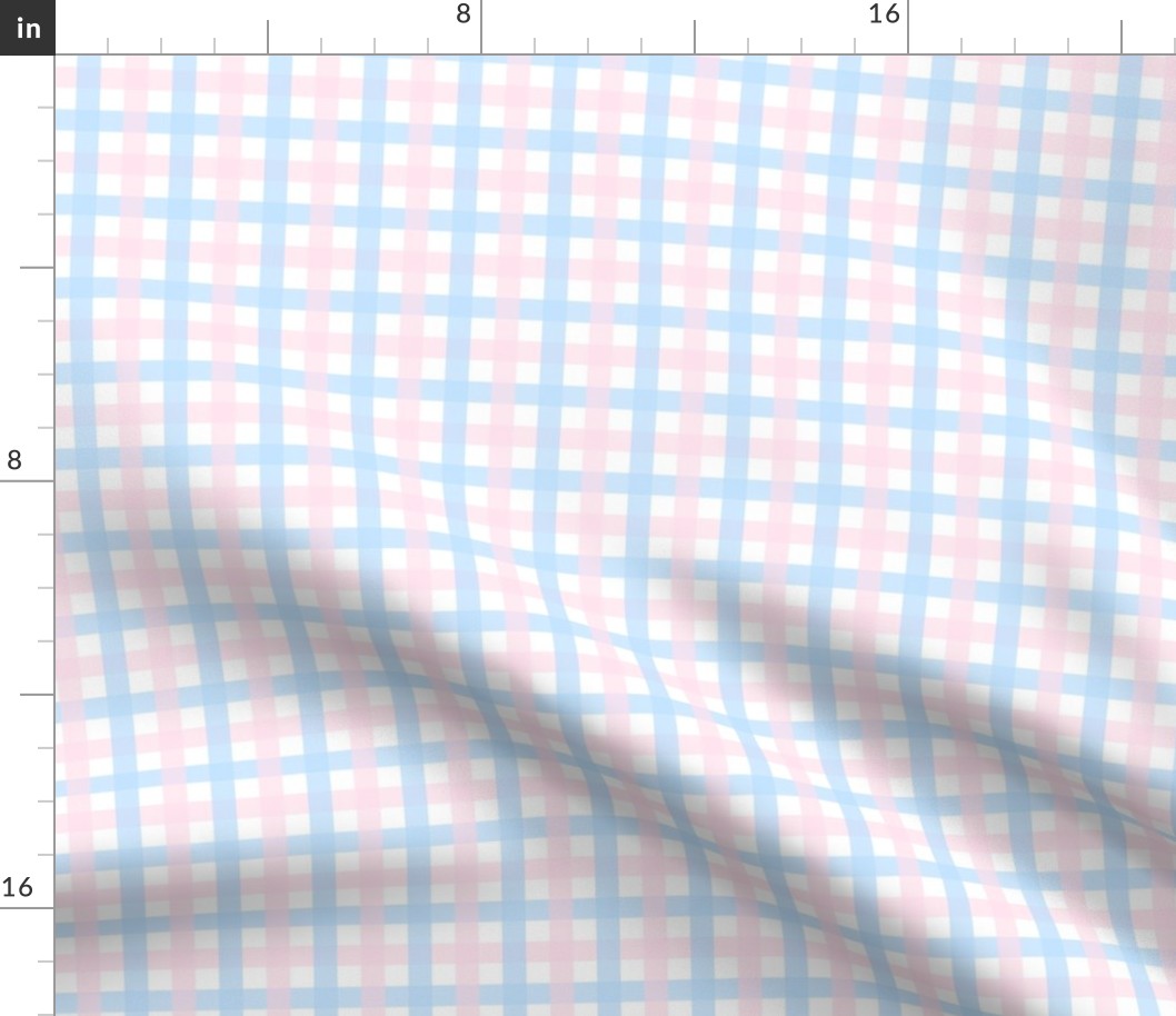 Baby Plaid Pastel Pink and Blue