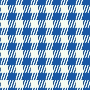 [L] Retro Preppy Sportswear Checkered - Signature Blue