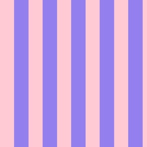 [L] Retro Preppy Sportswear Stripes - Pink Periwinkle P240412