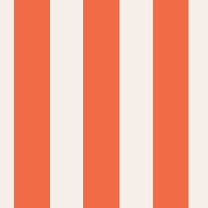 Small - red and white circus stripe. Red and off white simple medium two tone stripe