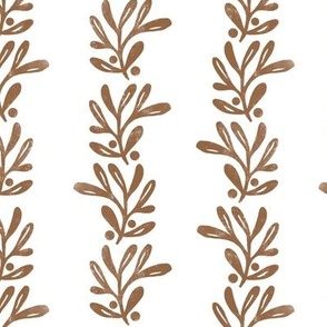 (small) rustic texture blockprint mistletoe antiquarian brown