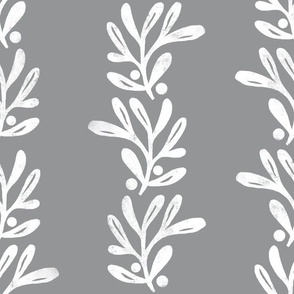 rustic texture blockprint mistletoe ultimate gray white