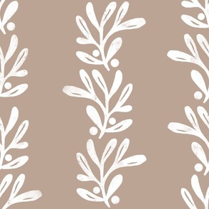 rustic texture blockprint mistletoe sanded grout beige white