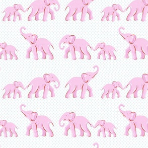 elephant parade/vibrant pink and red/medium