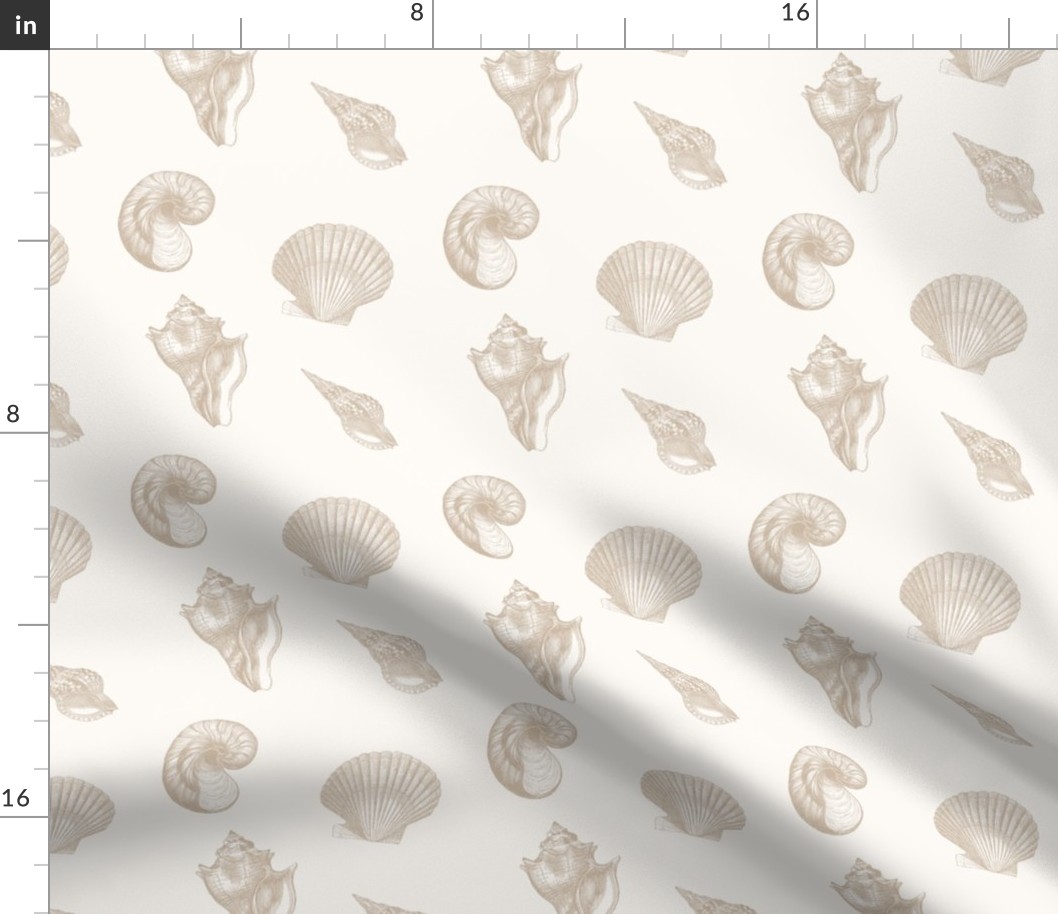 SHELL ARRAY SMALL - OCTOPI COLLECTION (TAUPE AND CREAM)