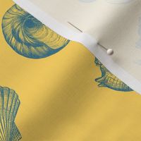 SHELL ARRAY SMALL - OCTOPI COLLECTION (TEAL AND YELLOW)