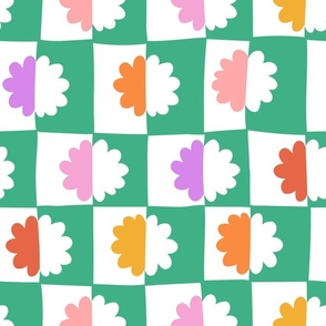 Minimal Checker floral pattern
