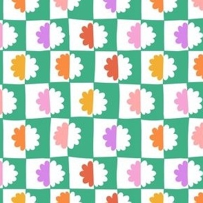 Minimal Checker floral pattern (small scale)