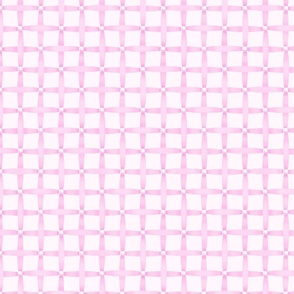 Lattice weave grosgrain ribbon with pearl accents - pink on pink (small)