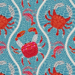 Crab Conga in turquoise 14”