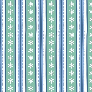 sunshine stripes/blue and jade green