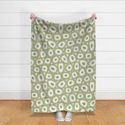 textured circle squiggles - bold - abstract - olive green (large)