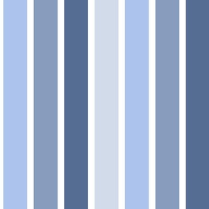 Blue gradient stripes | hickory pinstripes | boys masculine room | denim periwinkle blue | bluey theme stripes