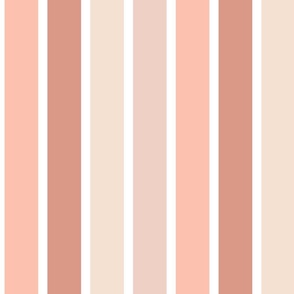 Beige brick orange gradient stripes | hickory pinstripes | boys masculine room | earthy toned bohemian | 