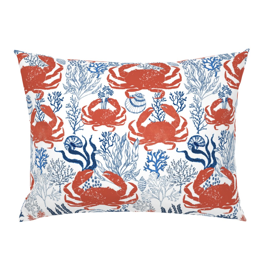 Coastal Crab - red, white and blue