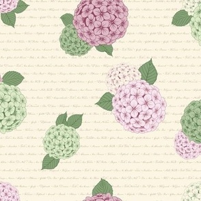 Hydrangea Pastry Menu Large/SSJM24-B36